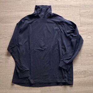 UNIQLO Men’s Long Sleeve Shirt XXL Blue, Thermal Base Layer, Casual Activewear